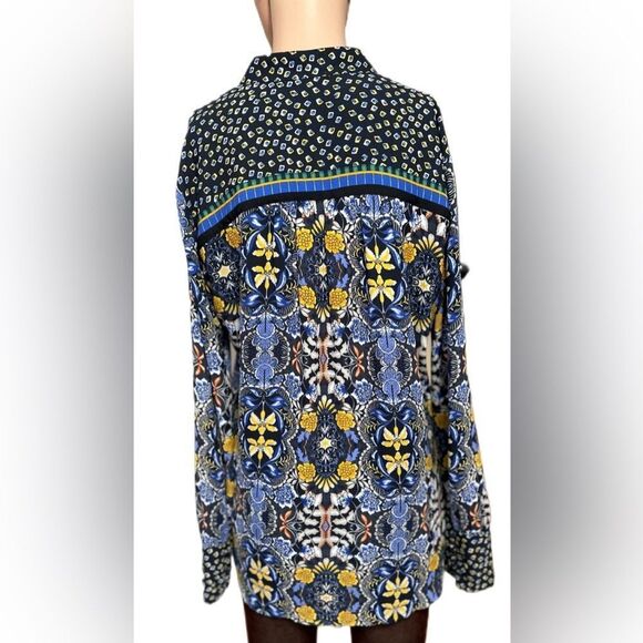 Bundle of Two Silky Blouse LOFT Rachel Zoe  Womens Blouse S Floral Boho Floral - Picture 3 of 11